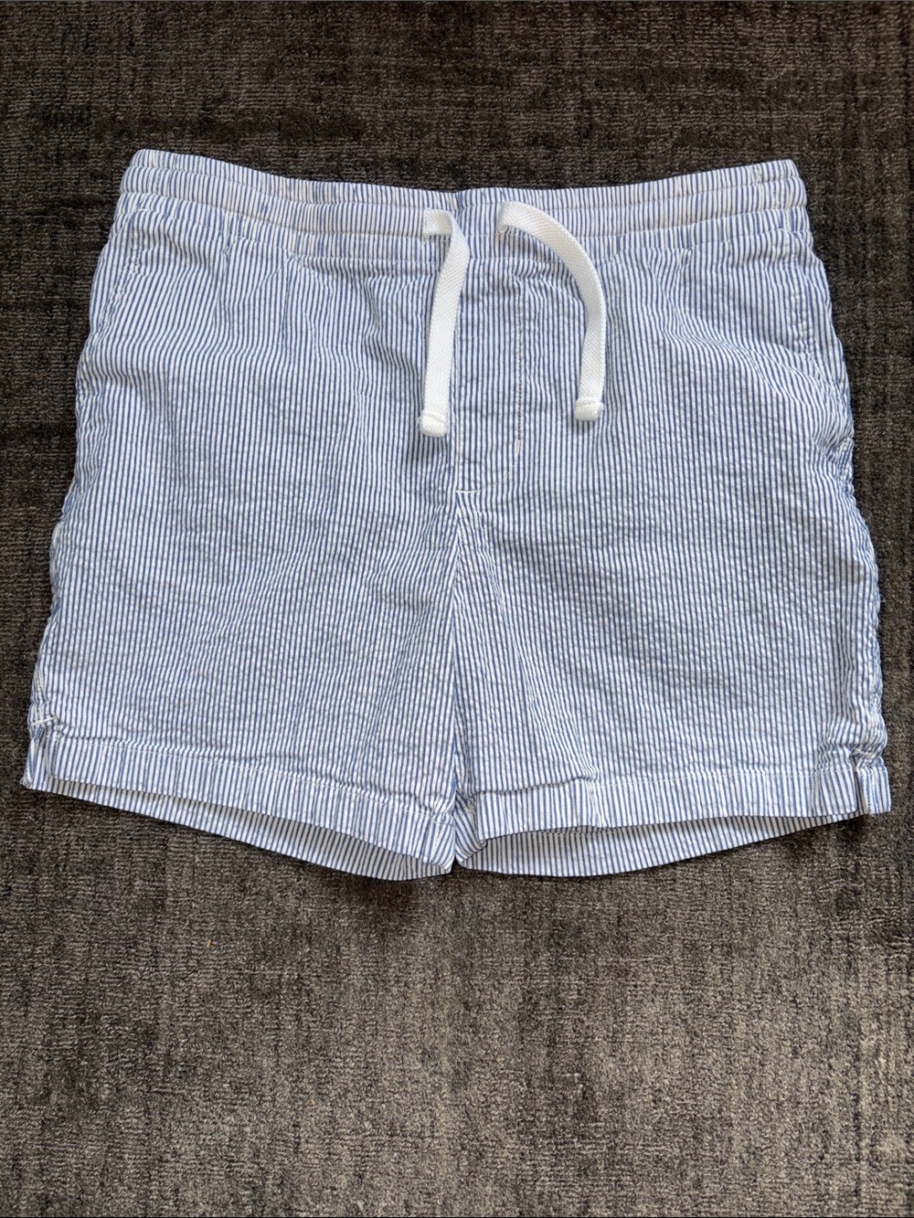 Vineyard Vines Light Blue & White Striped Seersucker Kids Shorts